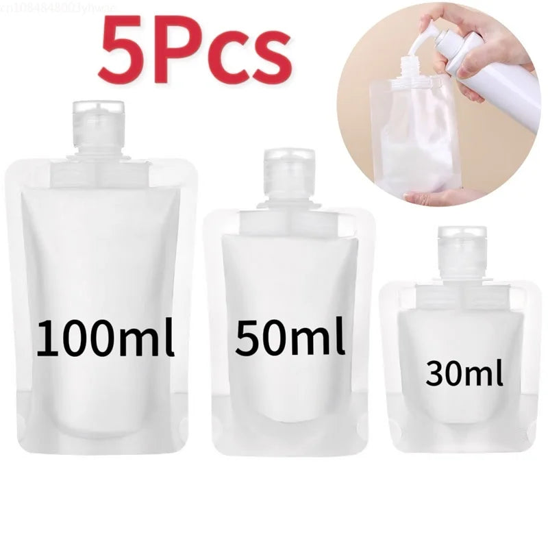 Travel Portable Bottle Set, Refillable Containers for Shampoo, Shower Gel, Lotion, Travel Cosmetics Kit