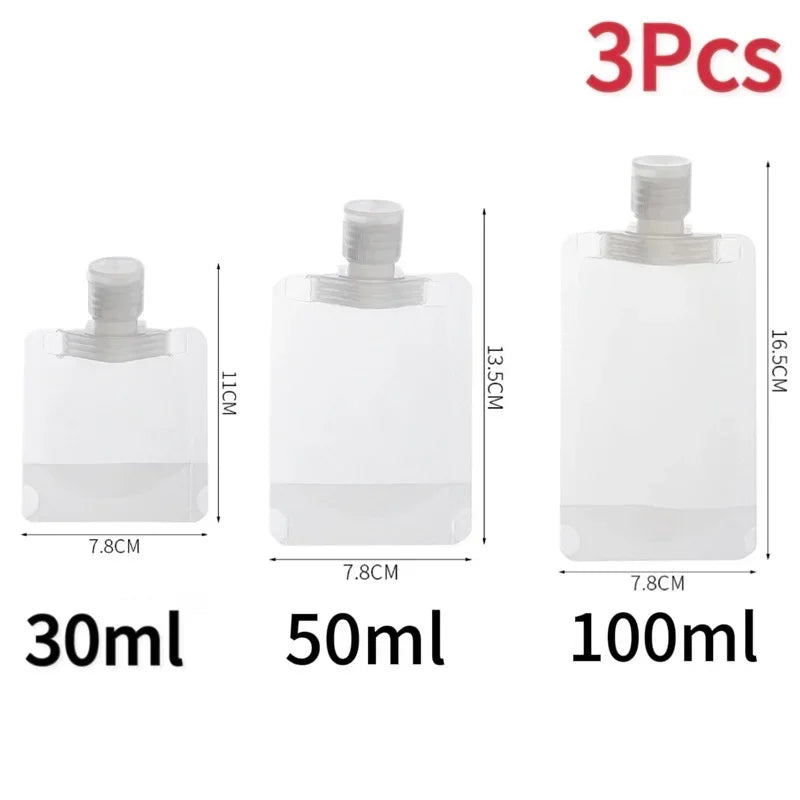 Travel Portable Bottle Set, Refillable Containers for Shampoo, Shower Gel, Lotion, Travel Cosmetics Kit